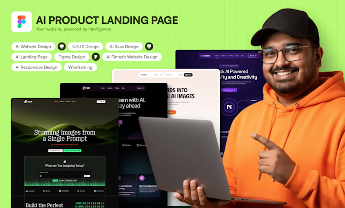 Design a high converting ai product landing page in figma by Atiq31416 ...