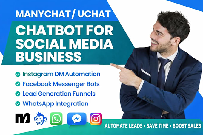 Manychat or uchat chatbot for automation and lead generation by ...