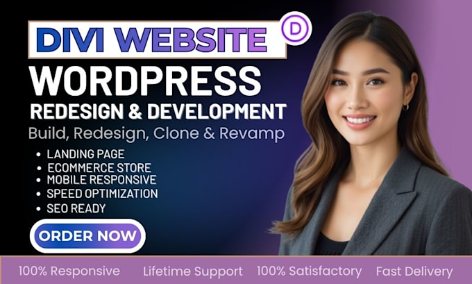 build divi wordpress website, redesign divi website and divi 5