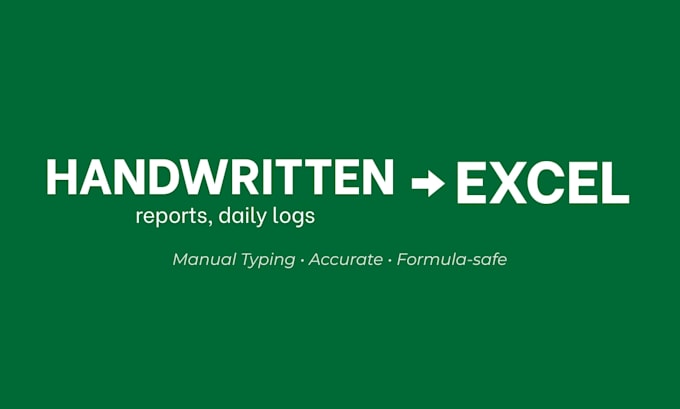 convert handwritten reports and images into an excel file