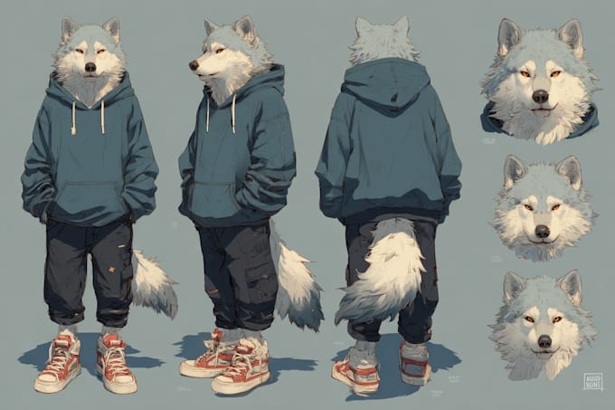 draw your furry character reference sheet