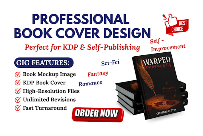 Design professional book cover design, ebook cover design, kdp book ...