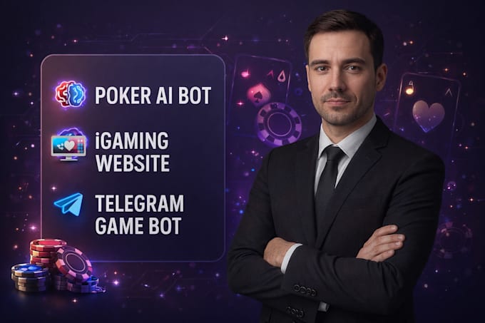 develop poker ai bot igaming website game telegram bot