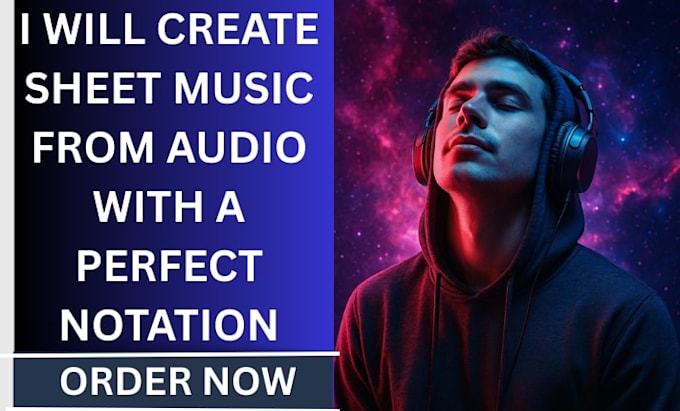 accurately transcribe any audio to sheet music and custom lead sheets