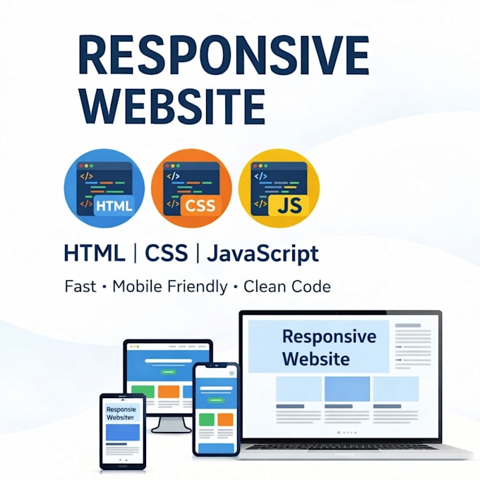 build a professional responsive website with HTML, CSS and javascript