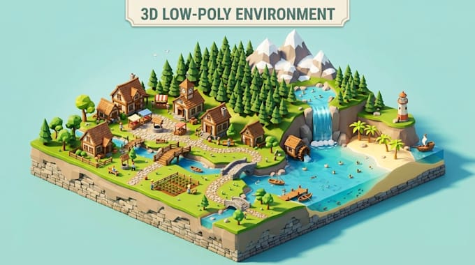 create optimized low poly 3d maps for game engines