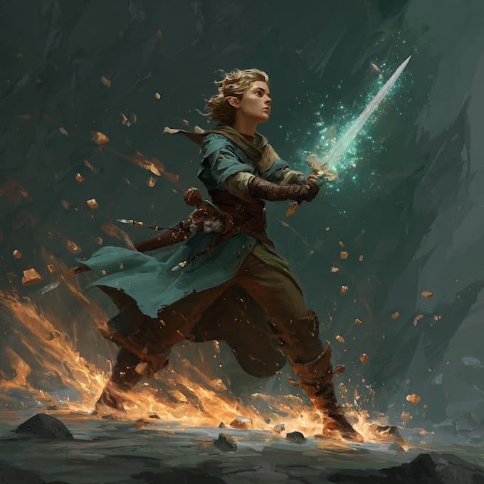 create stunning splash art illustrations for posters