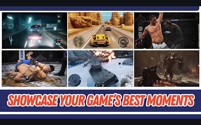 create cinematic action game trailer teaser video for mobile, pc sport games