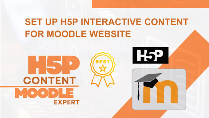 set up h5p interactive content for moodle website