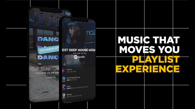 create a stylish video ads for your spotify playlist music