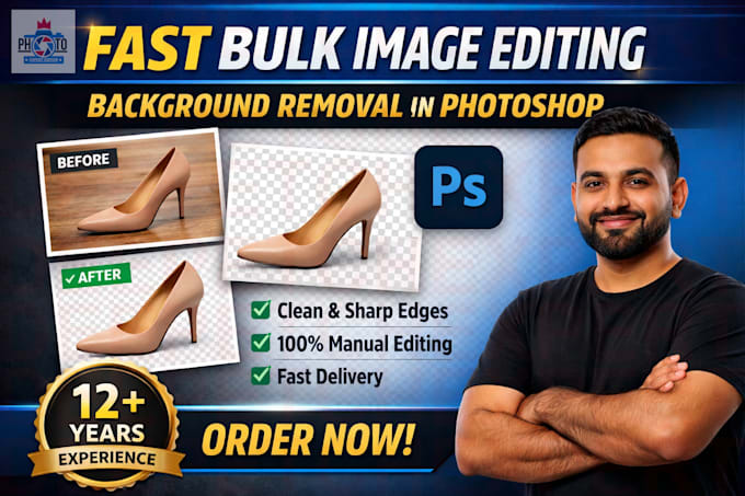 do bulk image edit product background removal in photoshop