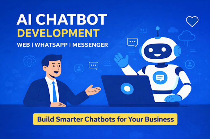 develop an ai chatbot for website, whatsapp, or messenger