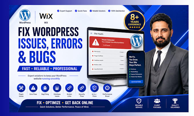 fix wordpress issues, errors, bugs, and quick wp support
