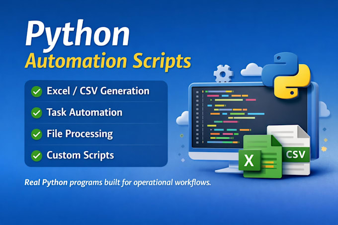 Build custom python automation scripts for repetitive tasks by ...