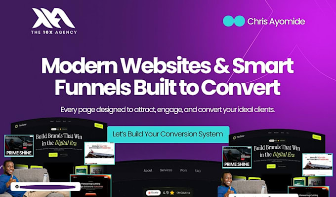 design gohighlevel funnel or elementor landing page