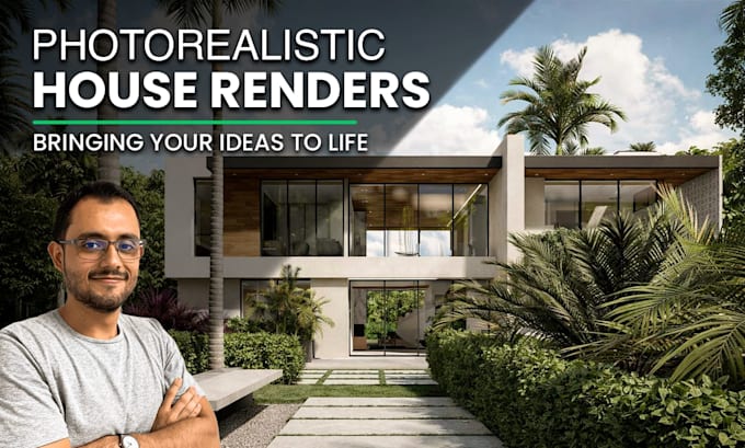 create photorealistic exterior renders for your dream home