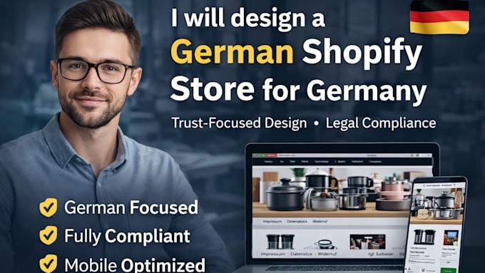 design, redesign professional german shopify store, deutsch dropshipping