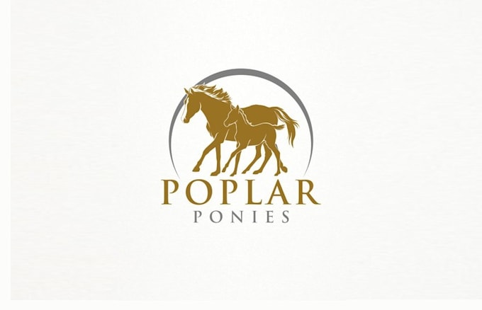 design forest pony breeding business logo