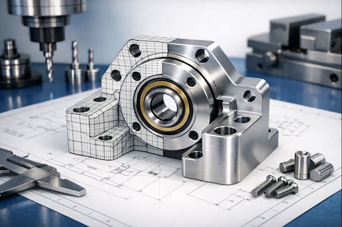 2d drawing 3d cad model and rendering cnc product design solidworks ...