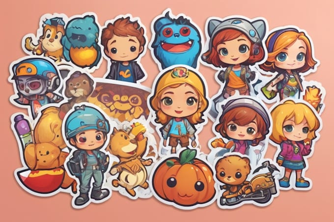 design custom cartoon stickers and sticker sheets
