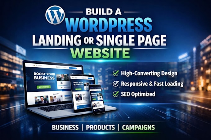 build a wordpress landing or single page website