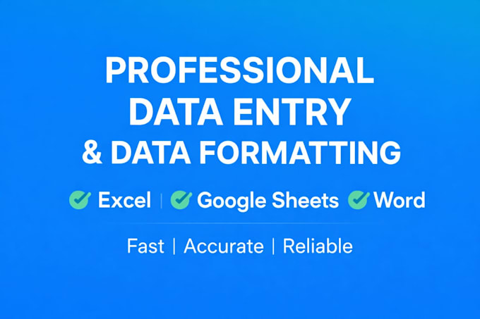 do fast and accurate data typing, entry, formatting work