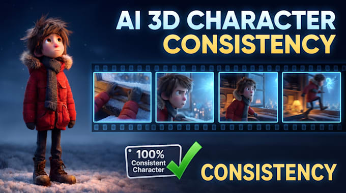create 3d ai video art with consistent characters and cinematic story