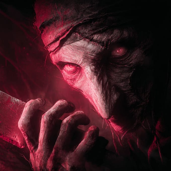 do highly detailed horror gaming youtube thumbnail