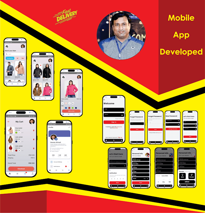 develop a professional react native mobile app
