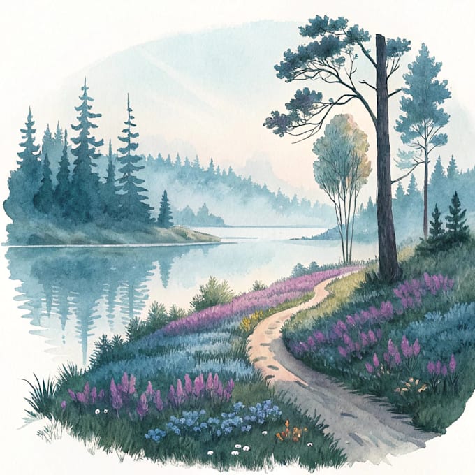 draw a unique watercolor illustration