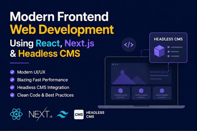 modern frontend web development using react nextjs and headless cms