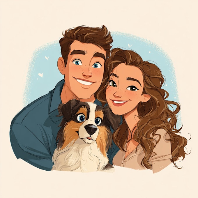 draw family portrait illustration