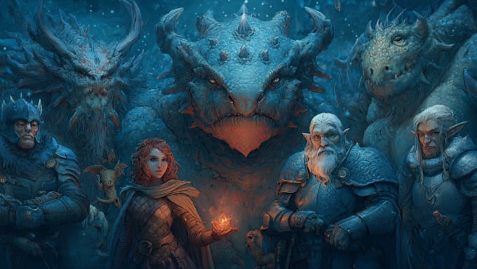 illustrate fantasy art creatures and characters
