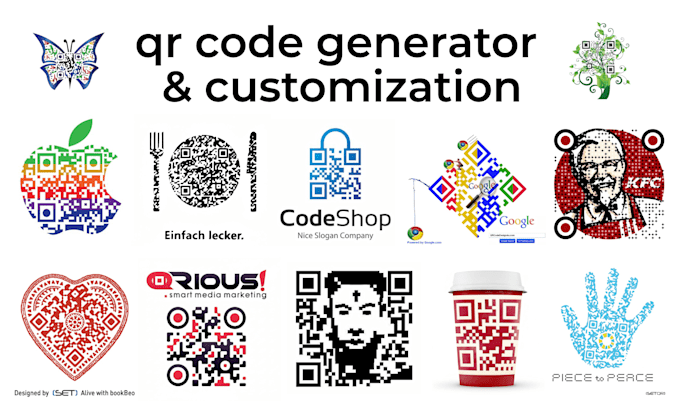 do custom qr code generator design with logo