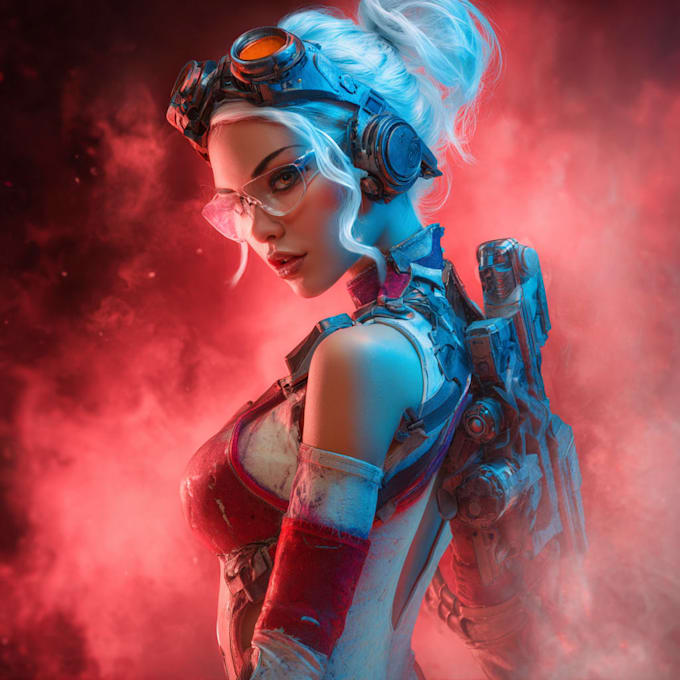make fantasy, sci fi, character with hyperrealistic style