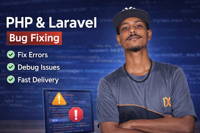 fix bugs in PHP laravel python or javascript web app