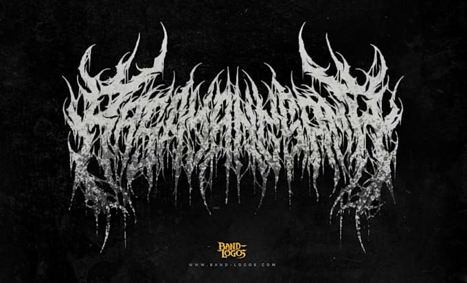 design a brutal deathcore  black metal logo