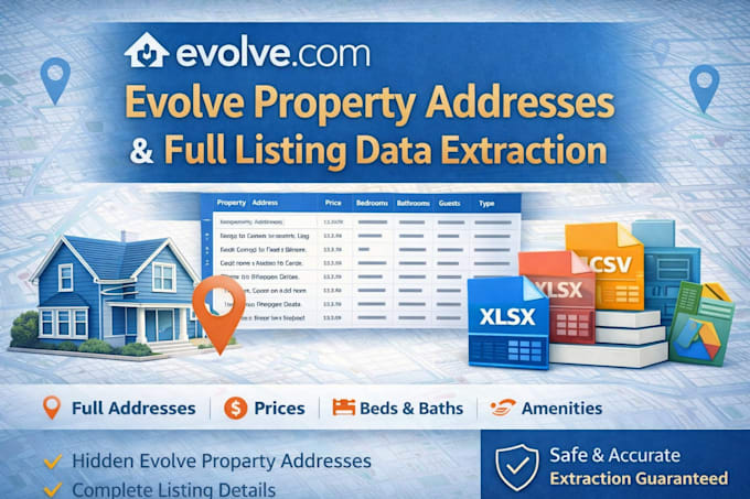 extract evolve property addresses and full listing data