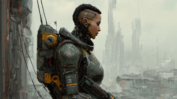 design stunning sci fi portrait art