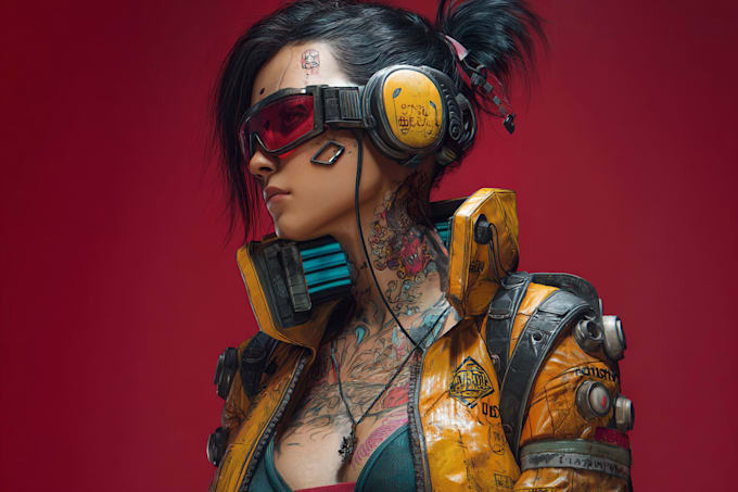 do sci fi or cyberpunk character concept art