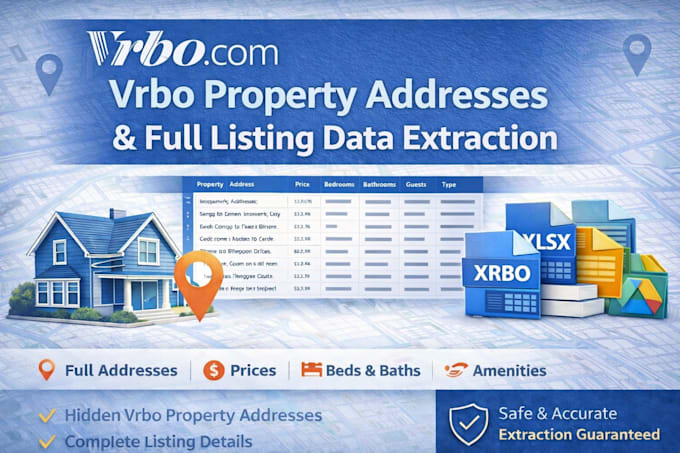 extract vrbo property addresses and full listing data