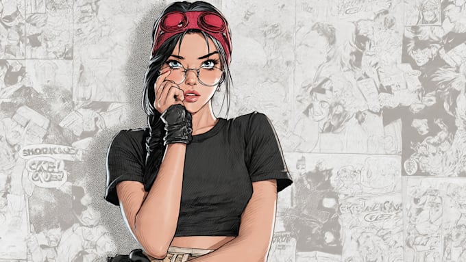 do a charcter of comic or design your comic character
