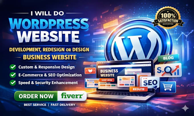 Do wordpress website development, redesign or design wordpress business ...