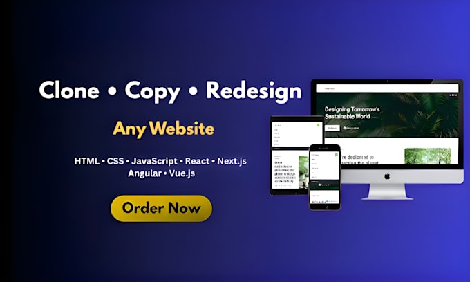 Jede website mit html css javascript react next angular kopieren ...