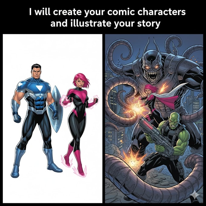 design characters and comic books
