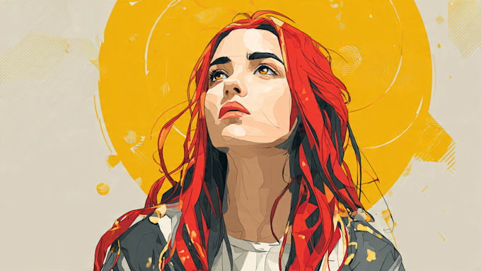 draw a digital illustration in unique style