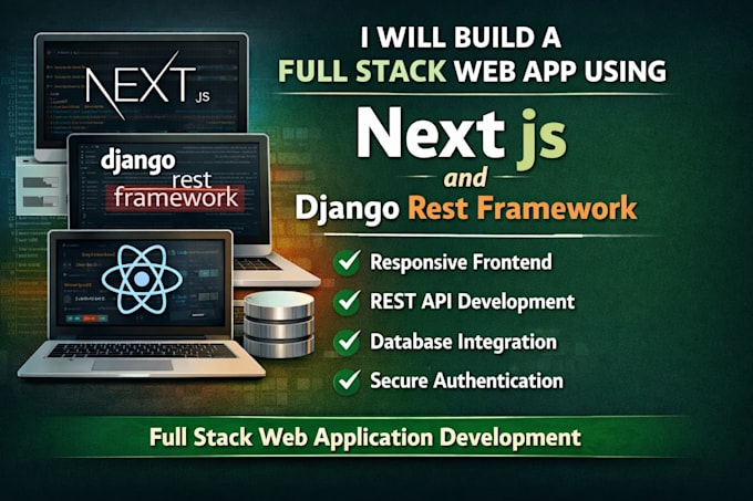 build a full stack web app using next js and django rest framework