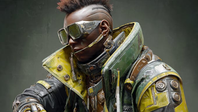 make cyberpunk character art