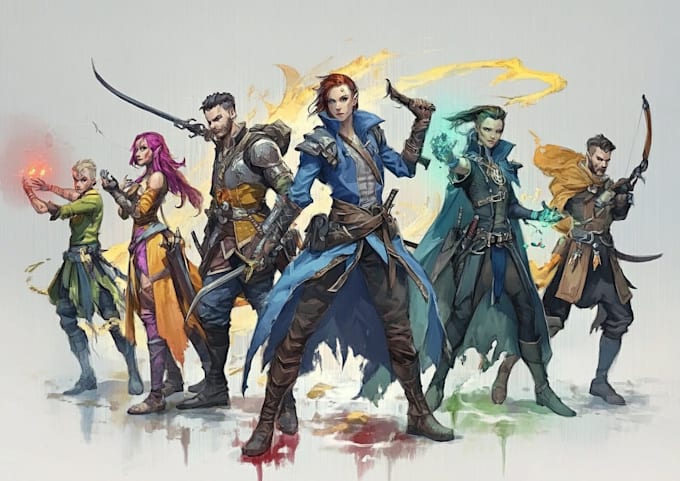 draw your dnd party art or dnd character art no ai