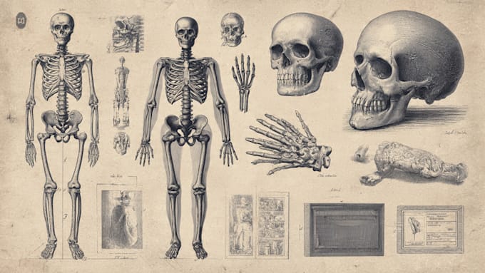 draw anatomy and medical vector illustration